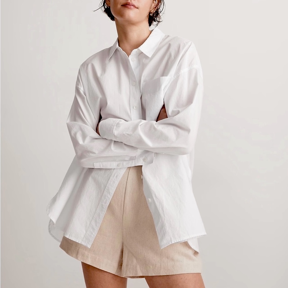 Madewell The Signature Poplin Oversized Shirt
